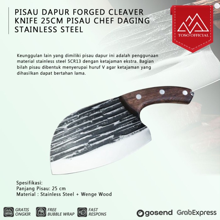 JAYAmart- PISAU DAPUR GOLOK DAGING TULANG JAPANESE CHEF KNIFE TAJAM PISAU JEPANG