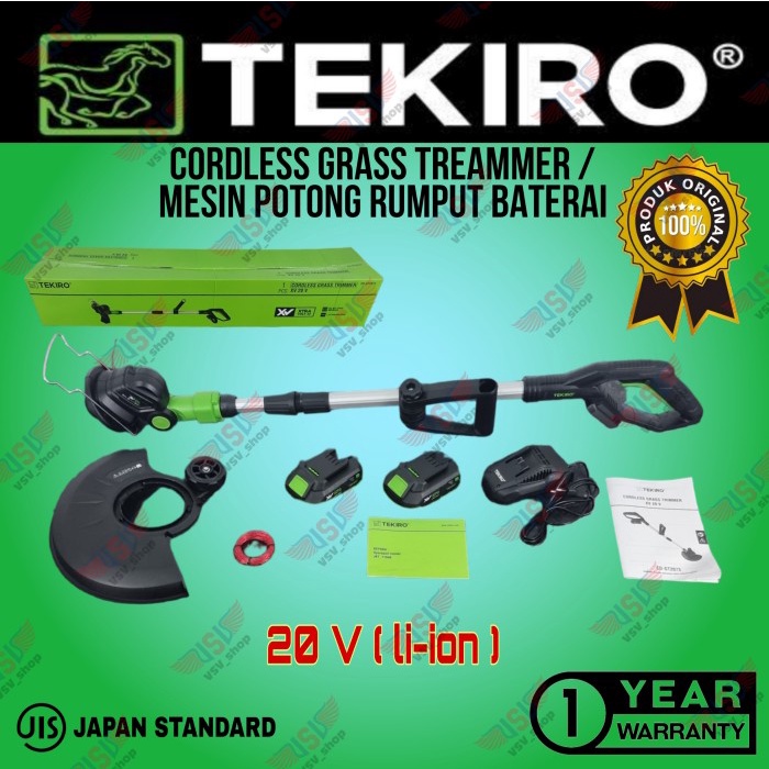 Jual [READY] TEKIRO Mesin Potong Rumput Baterai Pemotong Rumput Cordless Grass Trim