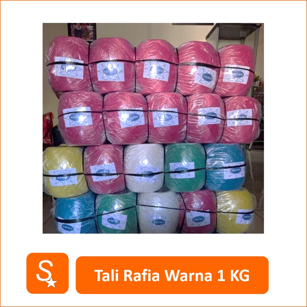 

Tali Rafia Merk Galaksi 1 Kg / Tali Rapia Warna 1Kg Kualitas Bagus