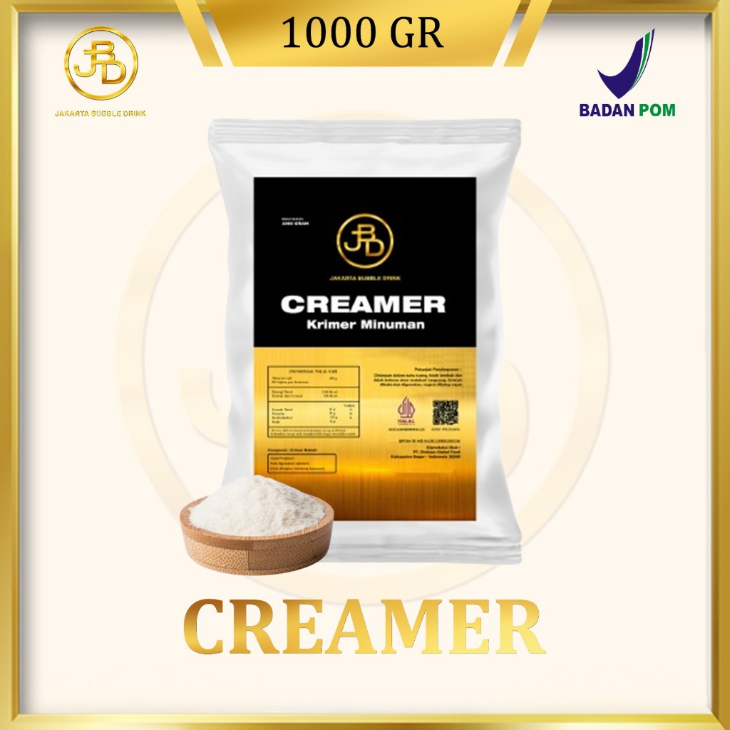 

CREAMER PREMIUM 1KG NON DAIRY / CREAMER BUBUK MINUMAN/ CREAMER POWDER/ JAKARTA BUBBLE DRINK/ HALAL