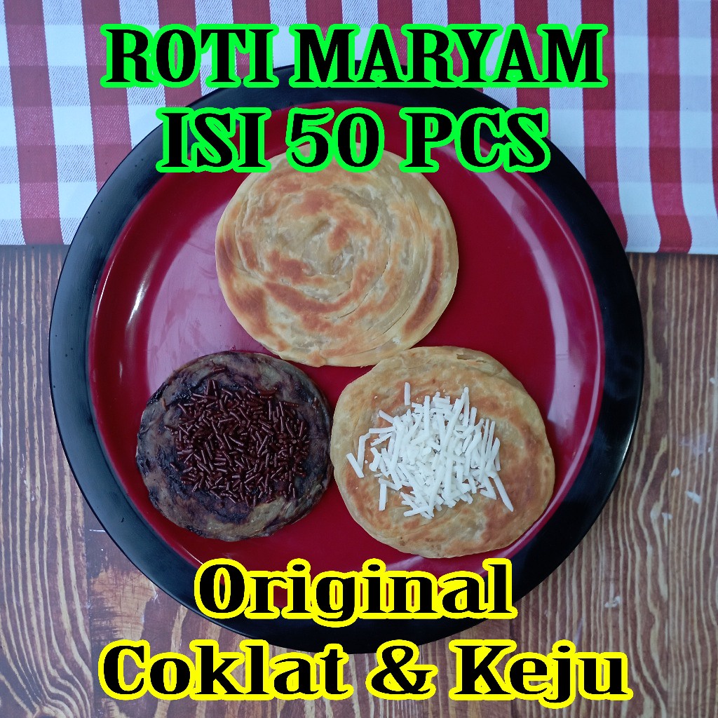 

HJ Paket Reseller Roti Maryam Canai Cane Frozen Original Tawar Coklat Keju Murah Isi 50 Bukan 10