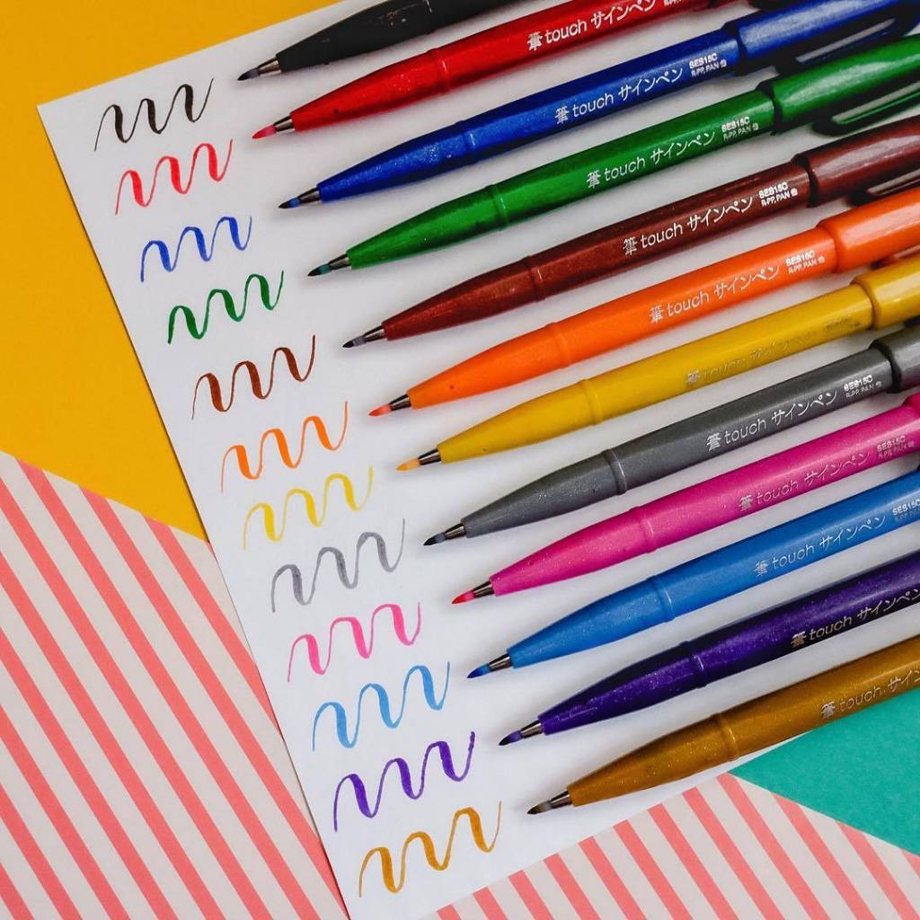 

Pentel Touch Brush Sign Pen Colouring Lettering Doodle