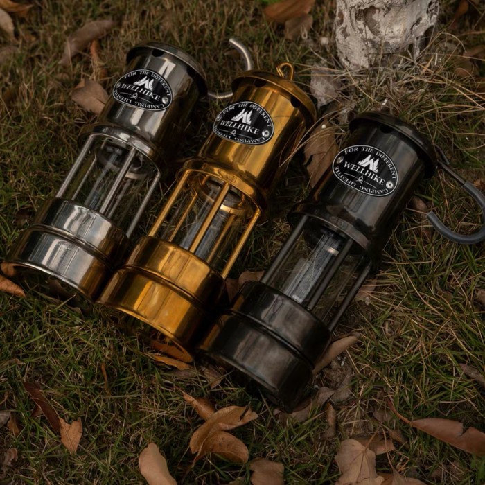 WELLHIKE MINES LAMP Lampu Api Minyak Lilin Camping Outdoor Bushcraft