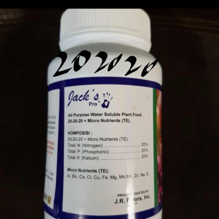 JTTOP" PUPUK KHUSUS ANGGREK. JACK PRO 450GR. ORIGINAL