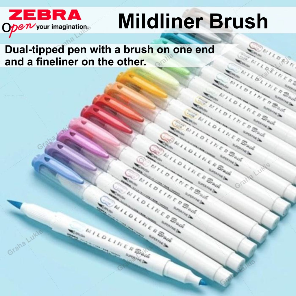 

Zebra Mildliner Brush Pastel Highlighter Pen - SATUAN