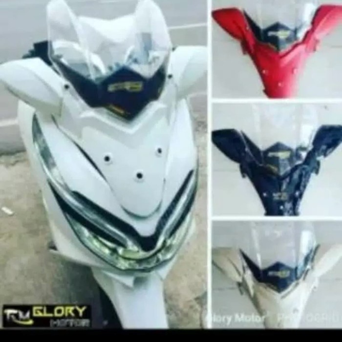 SPION LIPAT PCX NEW LOKAL VARIASI LNGKAP SEN LED TAMENG WINDSHIELD VND
