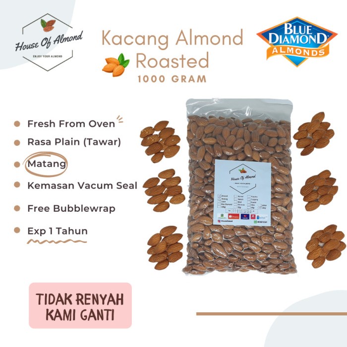 

Kacang Almond Panggang (Roasted) Blue Diamond 1kg