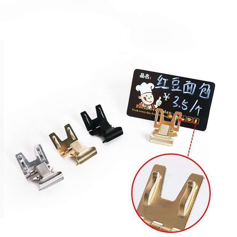 

3pcs Harga Penjepit Penjepit Harga Price Tag Bahan Logam Pop Stand Holder Untuk Papan Label Obral