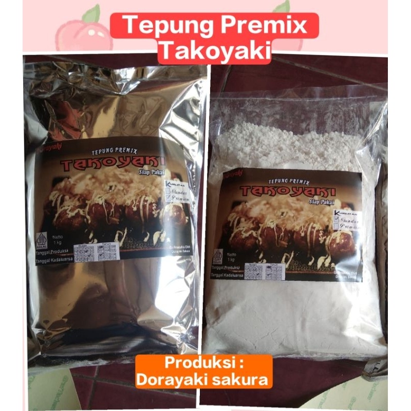 

HJ Termurah Tepung biang takoyaki premix premium halal MUI praktis netto 1kg
