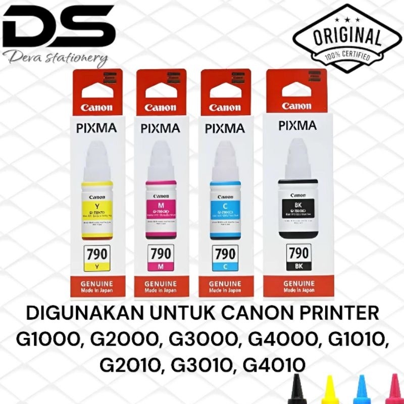 1SET TINTA CANON 790 GI790 FOR G1010 G2010 ORIGINAL