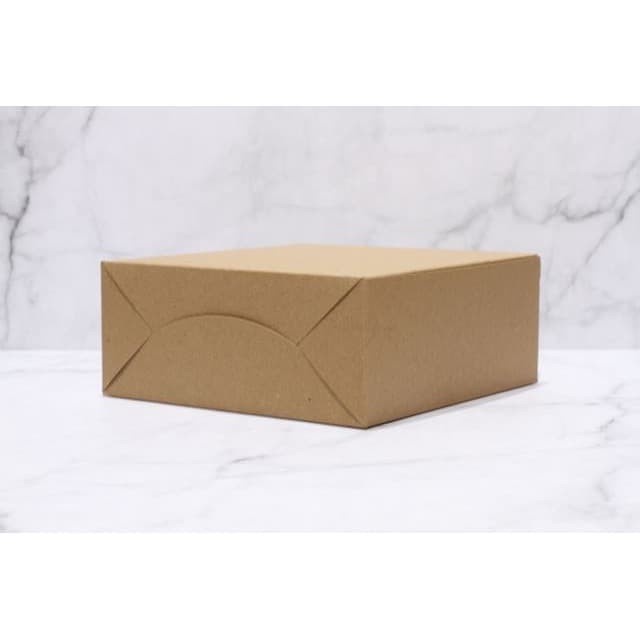 (Good) Box Kraft Dus Coklat Kue Roti 18 x 18 7.5cm Tanpa Laminasi Eceran