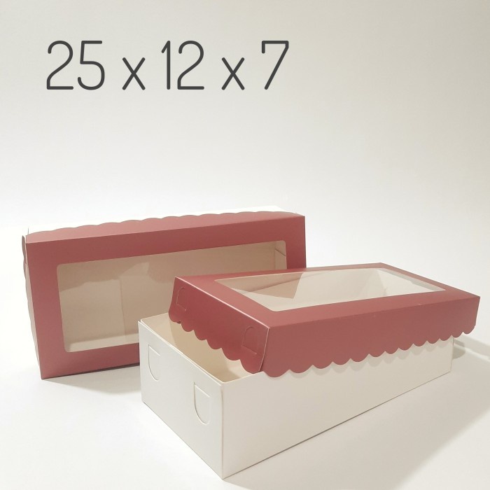 (Good) Box brownies 25x12x7cm dus brownies kotak kue brownies dus kue bolu