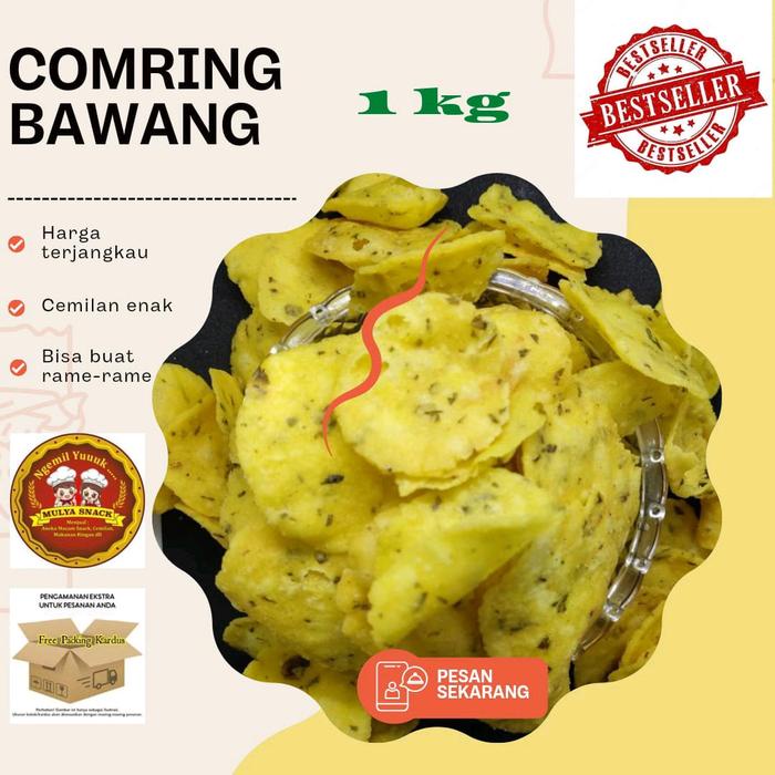 

Mulya Snack Comring Bawang Original 1 Kg / Kecimpring bawang 1 KG