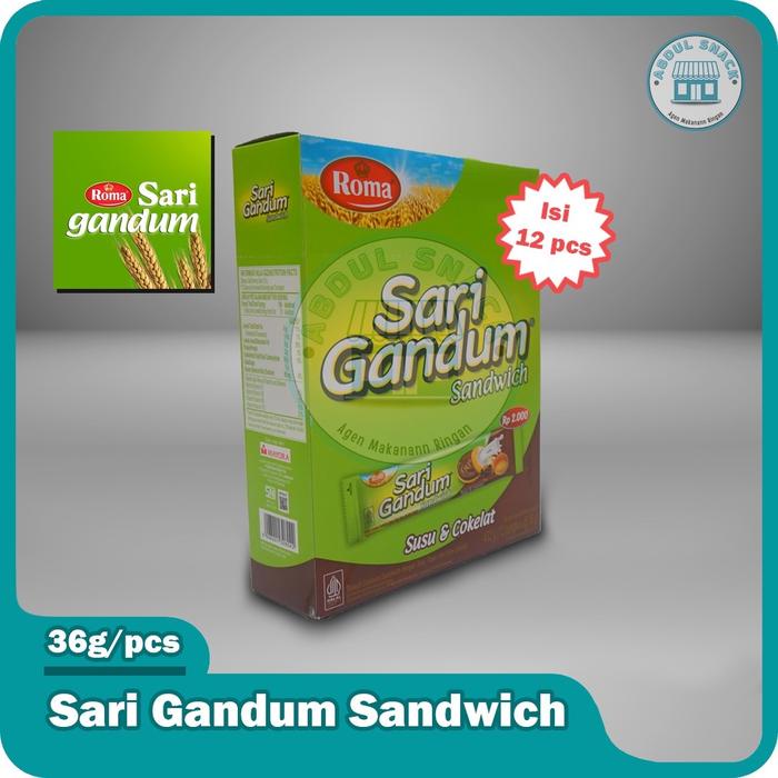 

Roma Sari Gandum Sandwich Coklat 1 pack isi 12pcs