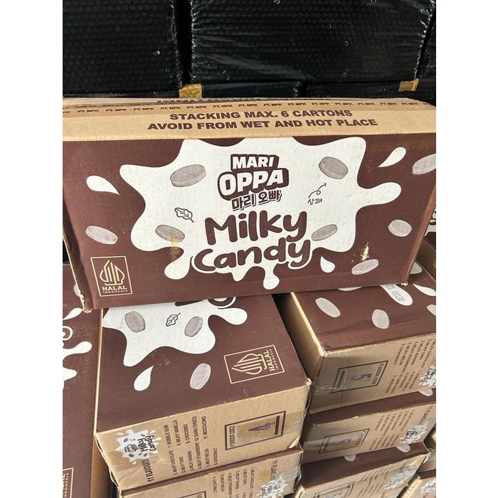 

Mari Oppa Milky Candy 1Dus isi 24 Renceng x 10 bks Permen Susu Berbagai Rasa Reseller Agen