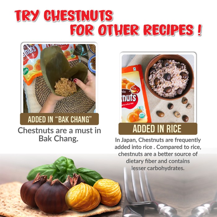 

Tong Garden Chestnut 300g Kacang Kastanye Panggang Organik