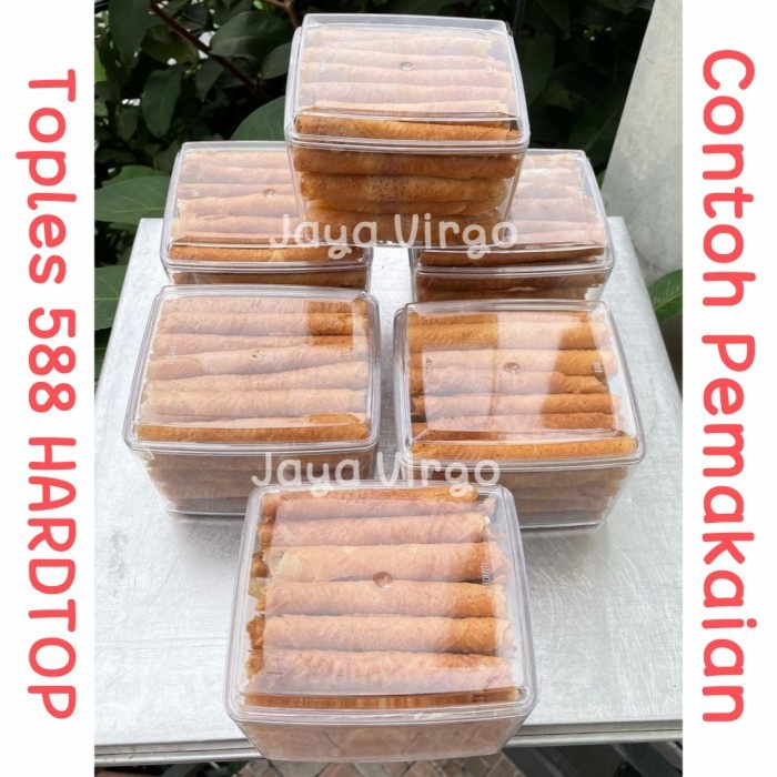(Good) Toples 588 HARDTOP kotak / toples kue nastar / toples kue kering kotak