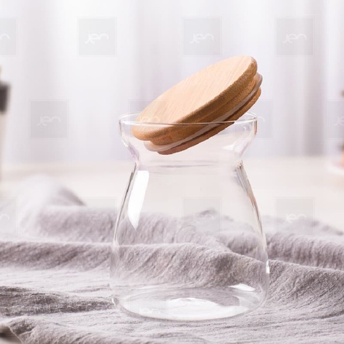 (Good) Toples Kaca Makanan Storaged Jar Display Food 600ml