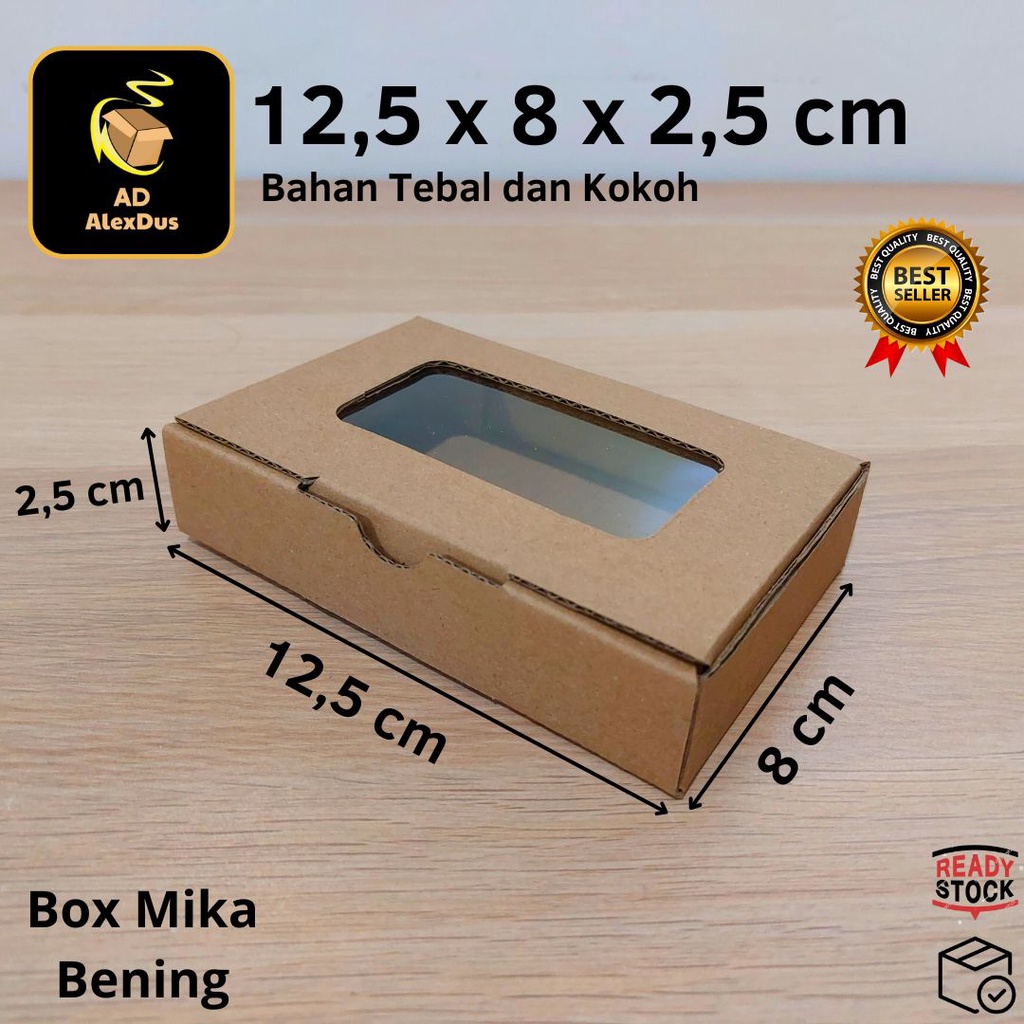 

Kardus Mika 12 x 8 x 2,5 cm Model Diecut | Kotak Box Dus Hampers Kue Snack Parcel