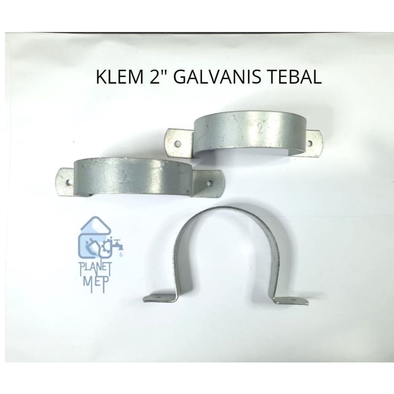 Klem Pipa 2" Tebal Galvanis