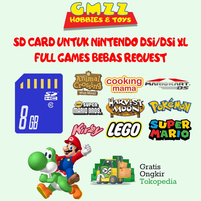 [Good] SD CARD UNTUK NINTENDO DSI / DSI XL FULL GAMES BUKAN R4 SDHC R4i