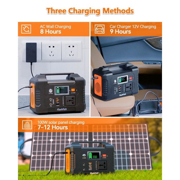 (Good) Flashfish E200 Portable Power Station Power Daya Berkemah Bank Batera
