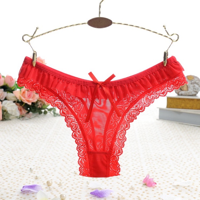 CELANA DALAM LINGERIE BAHAN TRANSPARAN G STRING C157 - PUTIH, FREE