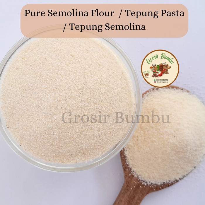 

READY Pure Semolina Flour - 1kg / Tepung Pasta / Tepung Semolina