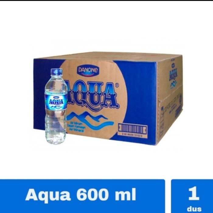 

(Good) Aqua botol tanggung 600ml, 1 dus isi 24 botol