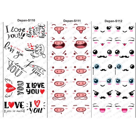 

HJ Edible Stamp Stiker Makanan Edible Stiker Edible Image Edible Print Sticker Makanan S101-S118