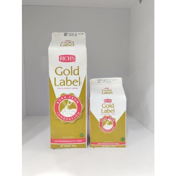 

HJ RICH RICHS RICHS Gold Label Whipping Cream Cair 500 Gram Gojek Grab Instant Only