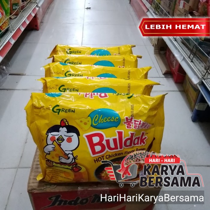 Promo Terbatas Samyang Green Buldak Hot Chicken Flavor Ramen Cheese Pack 5'S X 140Gr Aman