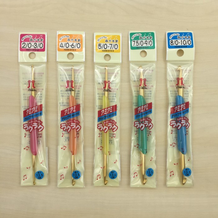 HOT SALE Crochet hook alat rajut hakpen raku raku Hamanaka jepang