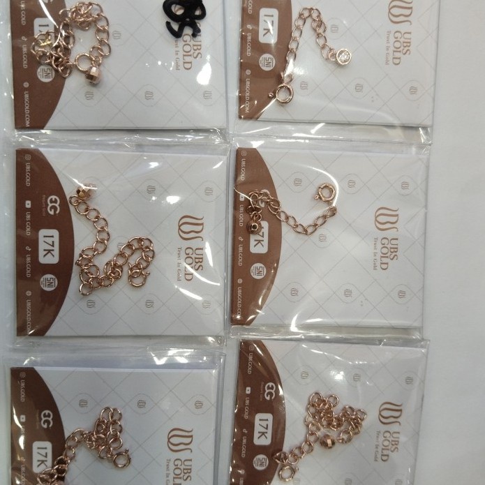 CHIBI GOLD - Extension kalung gelang tangan kaki universal rantai tamb