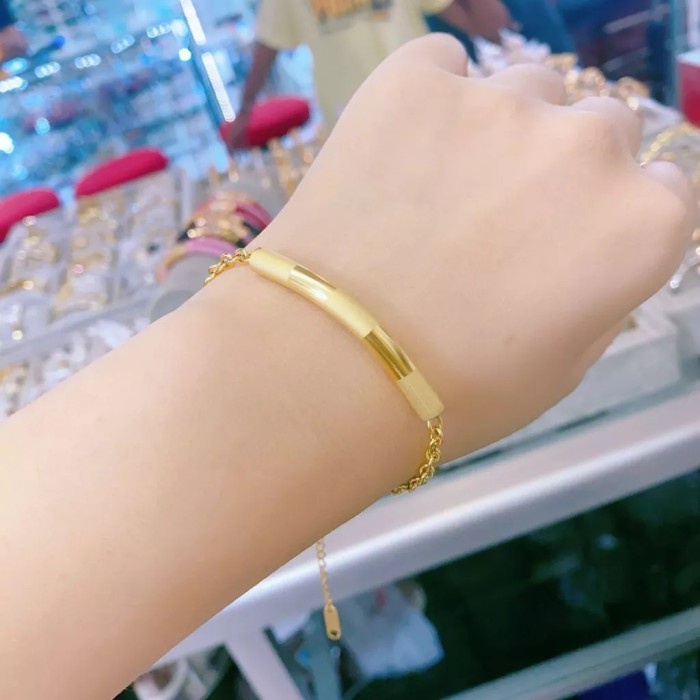 gelang bambu titanium anti karat wanita