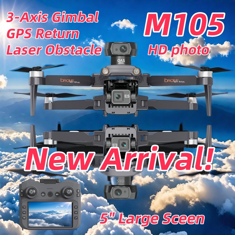 M105 Professional Drone 10Km 3-Axis Gimbal Rc Quadcopter 8K Fpv Dual Camera Gps Obstacle Avoidance