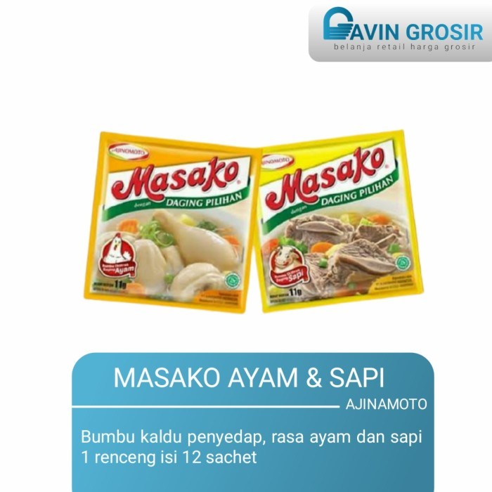 

(Best) Masako Kaldu Bumbu Penyedap Rasa Ayam dan Sapi