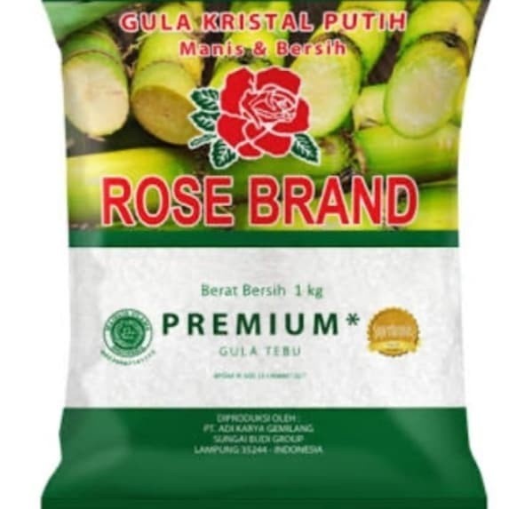 

(Best) GULA PUTIH ROSE BRAND 1KG (HIJAU)