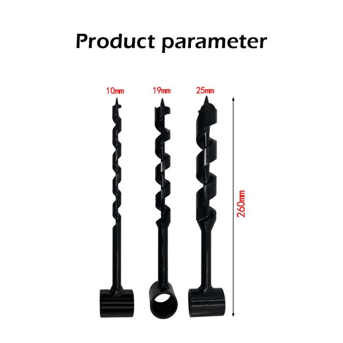 PREMIUM Bor Manual Tangan Kayu Mata Bor 10MM 19MM 25MM Auger Buatan Tangan Alat Bertahan Hidup Di