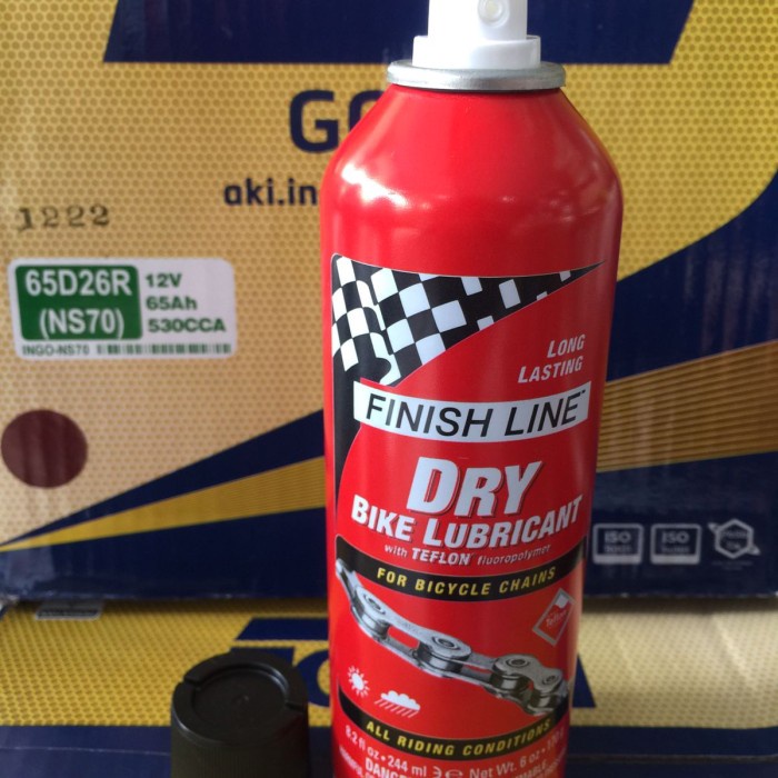 FINISH LINE TEFLON PLUS DRY LUBE. PELUMAS RANTAI FINISH LINE BERKUALITAS