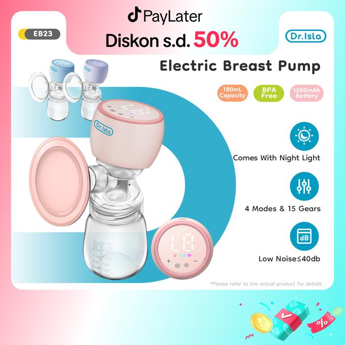 ..... Kantong Asi GratisDr.Isla Eb23 Pompa Asi Elektrik Tanpa Kabel, Pompa Asi Elektrik Tanpa Kabel