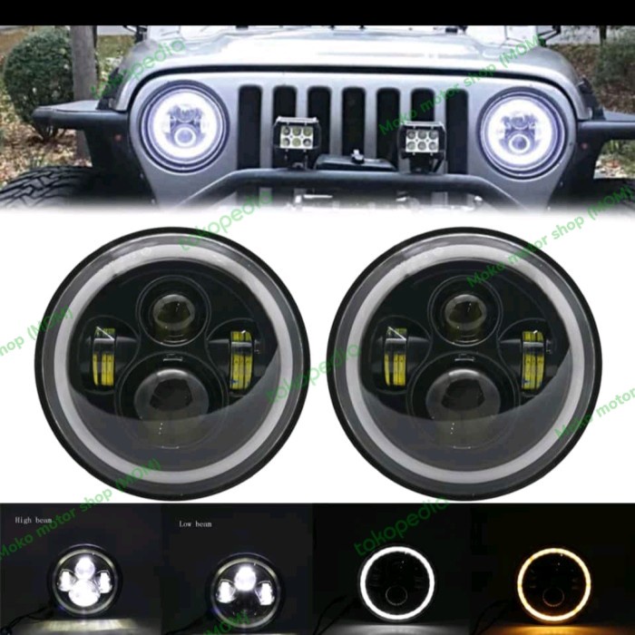 Headlamp Led Daymaker 7 Inch Hardtop, Rubicon Jimny 12 Volt.