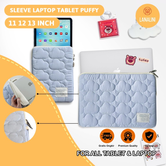 Jt Top Sleeve Tas Case Ipad Pro Air Tab Samsung Huawei 11 12 13 15 Inch Lucu