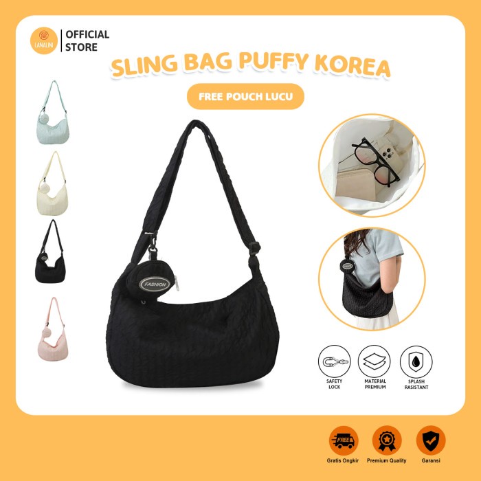 Jt Top Tas Bahu Selempang Slingbag Puffy Bag Ipad Air Mini 6 Tab Pouch Wanita