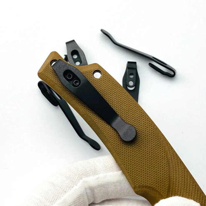 1 Set Titanium Folding Knife Deep Carry Pocket Clip for SRM SanRenMu