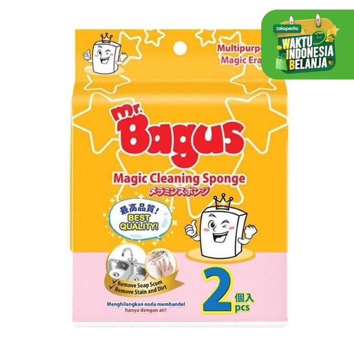 JTTOP" MR. BAGUS MAGIC SPONGE 1 PACK ISI 2 PCS / SPONGE AJAIB / MAGIC SPONGE