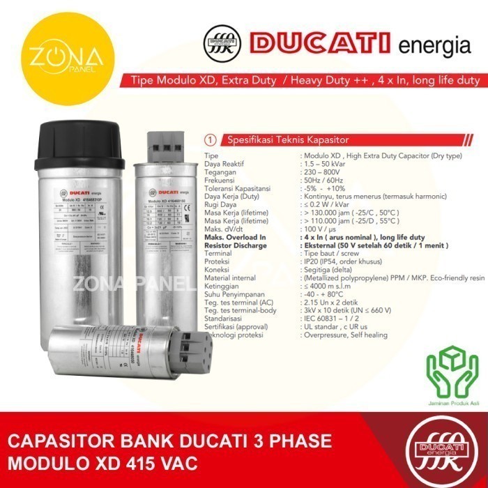 KAPASITOR CAPASITOR BANK DUCATI 25 KVAR 25KVAR 415V 416462310