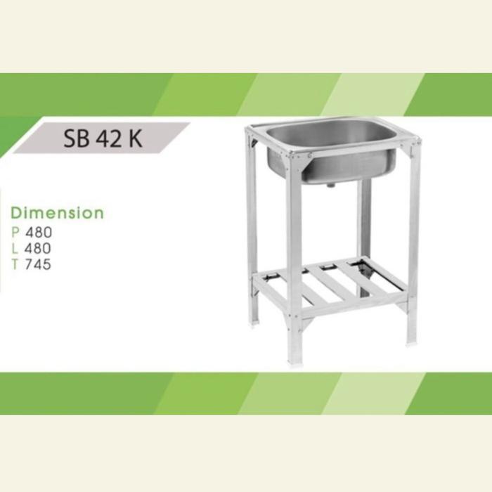JTTOP" SINK PORTABLE BAK CUCI PIRING KAKI ROYAL SB 42 K SB42K STAINLESS STEEL