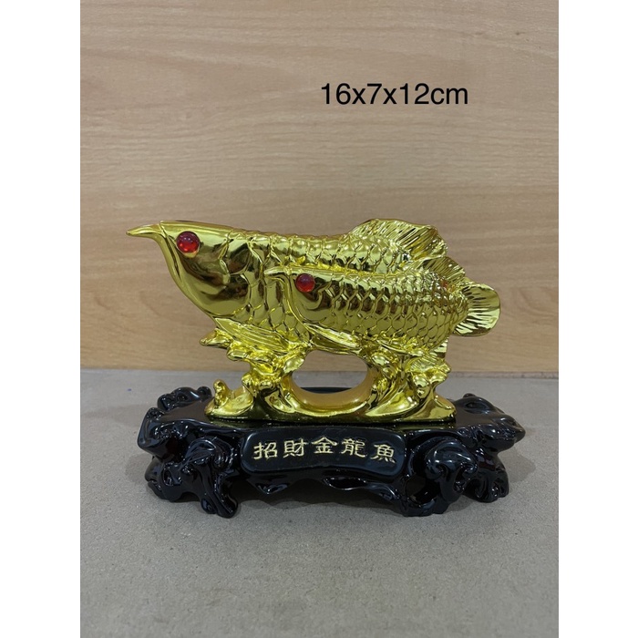 Pajangan Fengsui Sepasang Ikan Arwana 12Cm