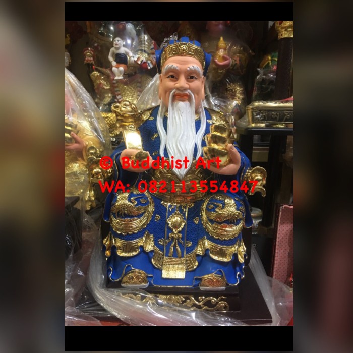 Patung Dewa Tuapekong Dewa Bumi Hok Tek Cen Sin 16 Inch